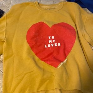Taylor Swift To My Lover Cropped Crewneck